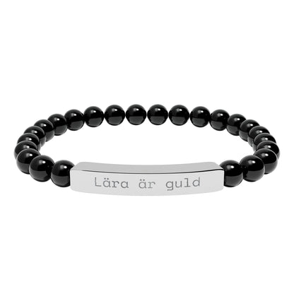 Lära är guld - Armband med natursten