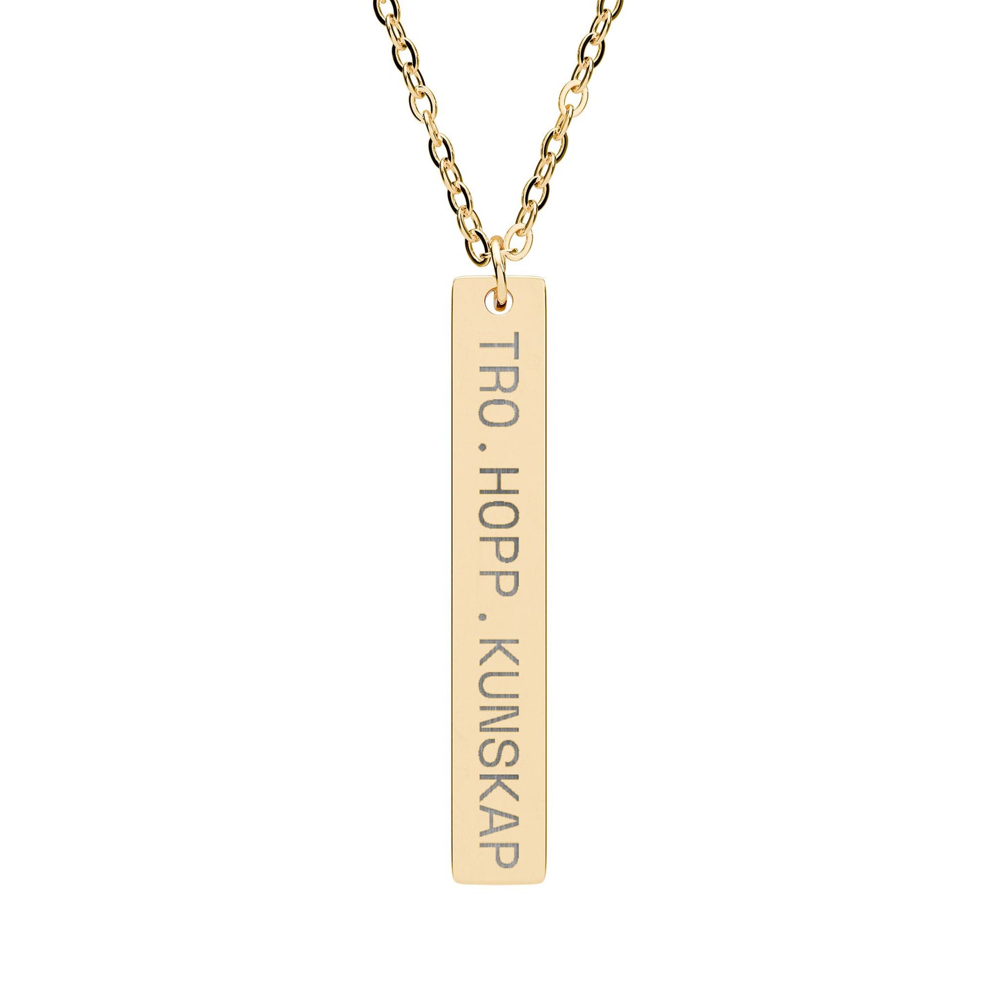 Tro.hopp.kunskap - Vertikalt stavhalsband