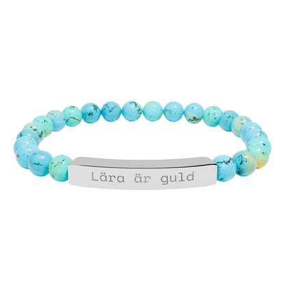 Lära är guld - Armband med natursten