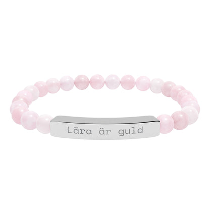 Lära är guld - Armband med natursten