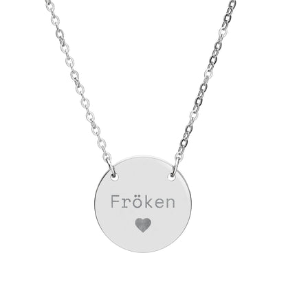 Fröken - Halsband med rund bricka