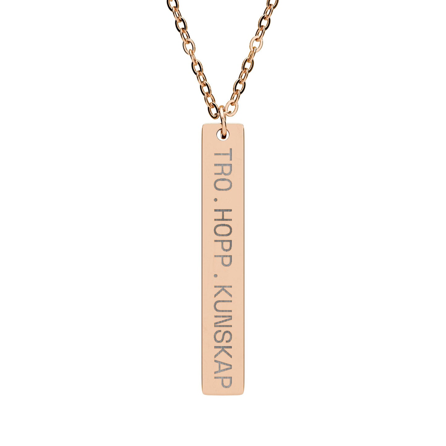 Tro.hopp.kunskap - Vertikalt stavhalsband