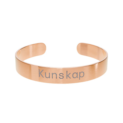 Kunskap - Graverat manschettarmband