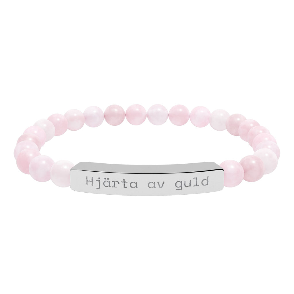 Hjärta av guld - Armband med natursten