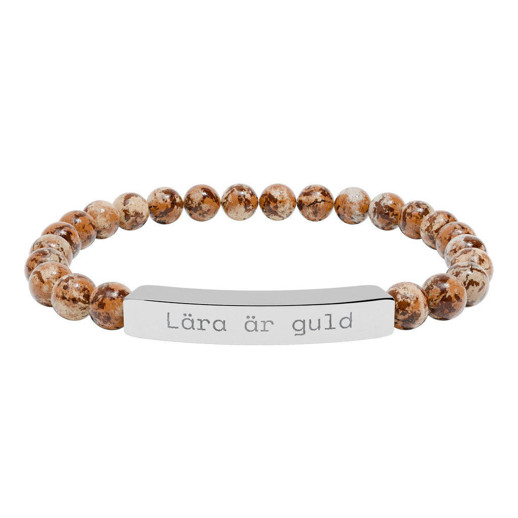 Lära är guld - Armband med natursten