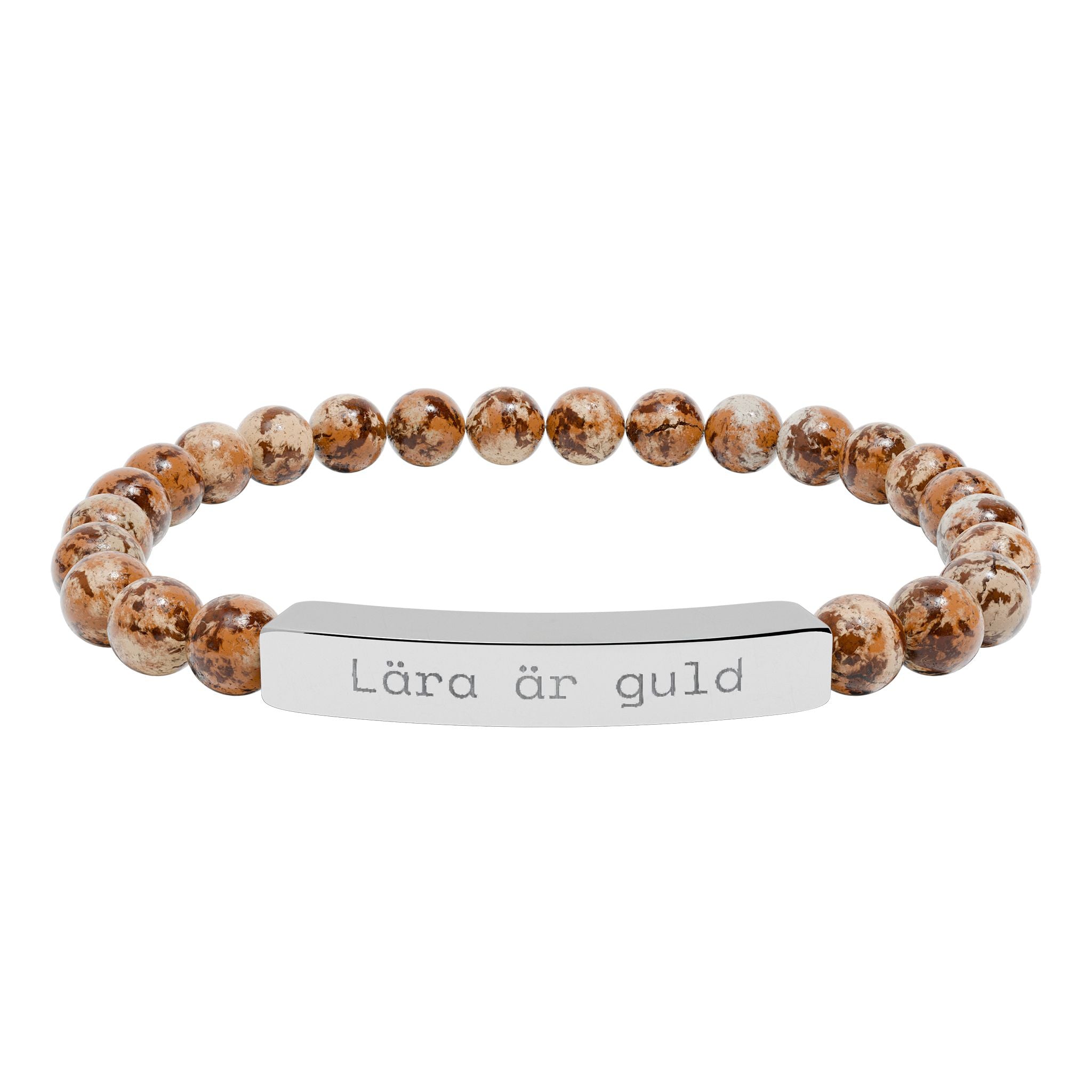 Lära är guld - Armband med natursten