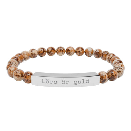 Lära är guld - Armband med natursten
