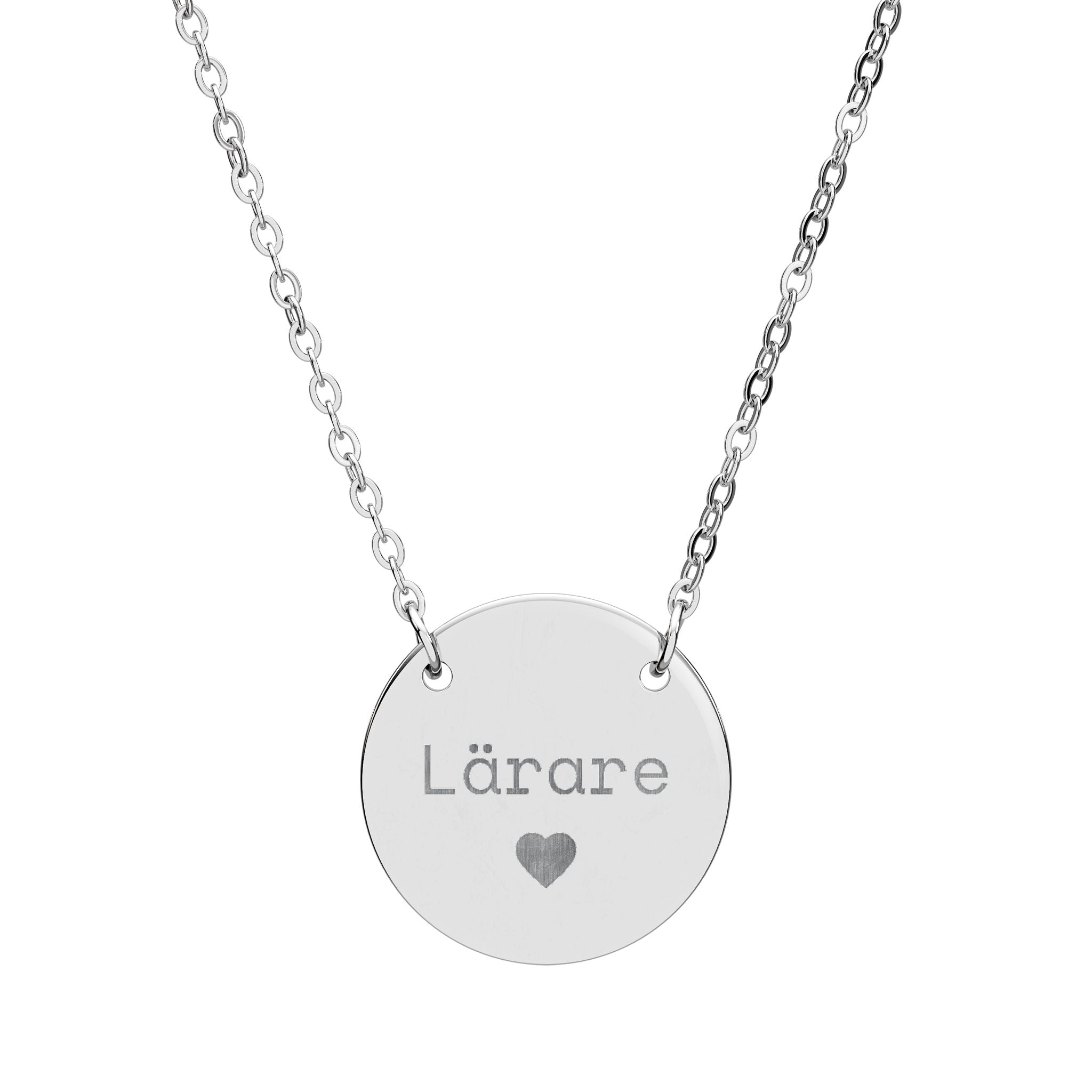 Lärare - Halsband med rund bricka