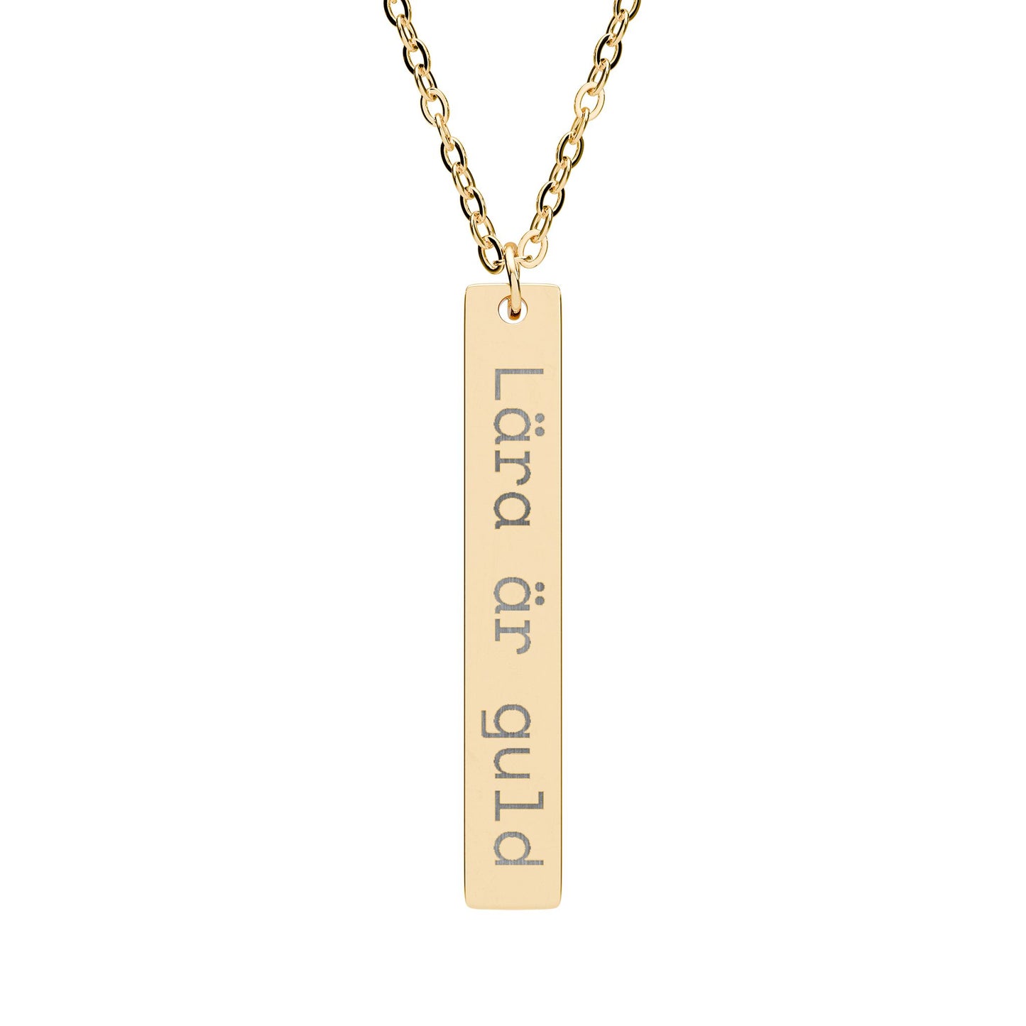 Lära är guld - Vertikalt stavhalsband