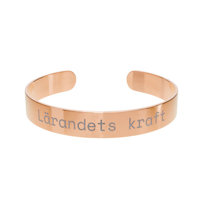 Lärandets kraft - Graverat manschettarmband