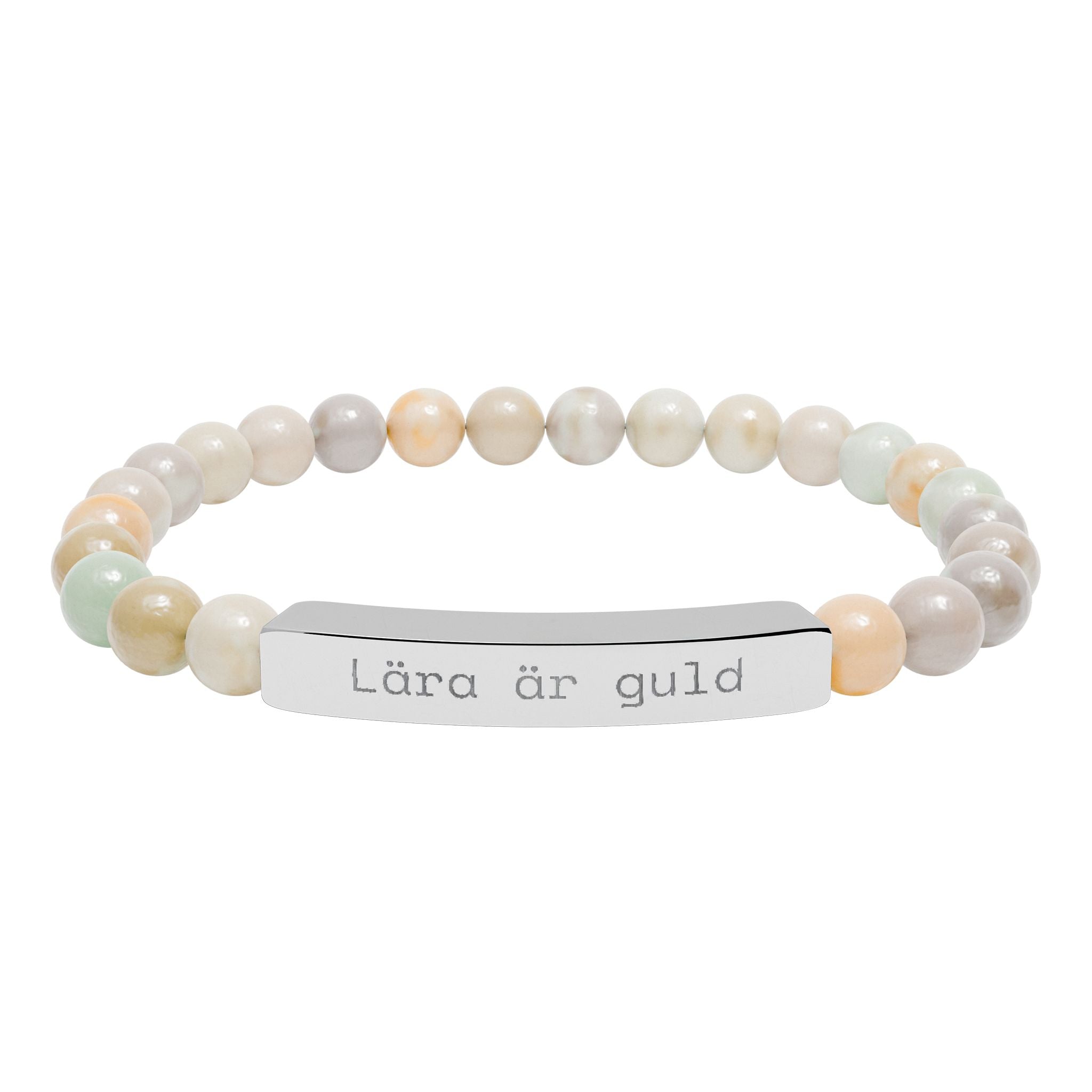 Lära är guld - Armband med natursten