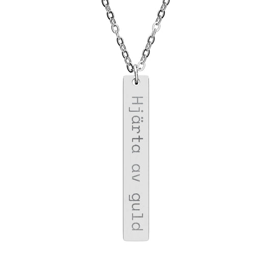 Hjärta av guld - Vertikalt stavhalsband