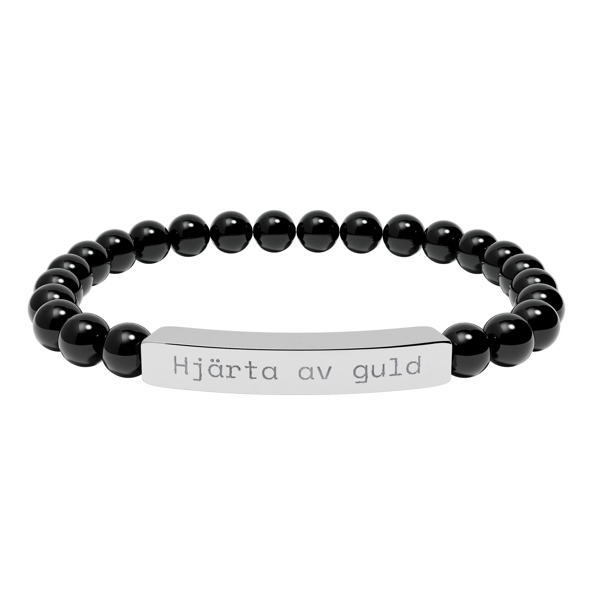 Hjärta av guld - Armband med natursten