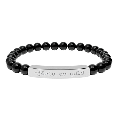 Hjärta av guld - Armband med natursten