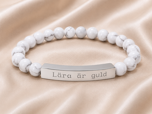 Lära är guld - Armband med natursten