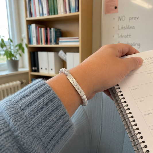 Lära är guld - Armband med natursten