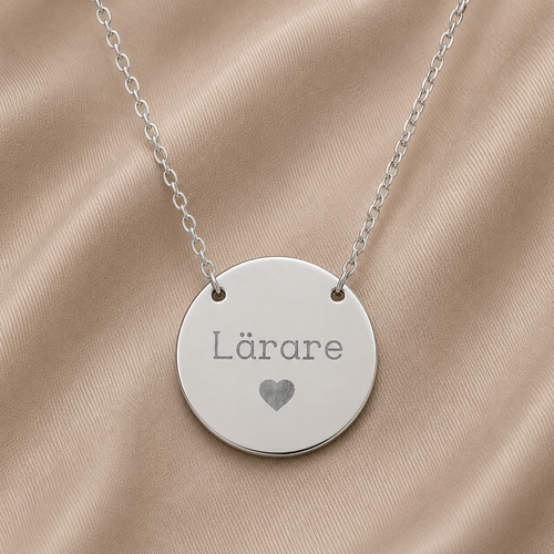 Lärare - Halsband med rund bricka