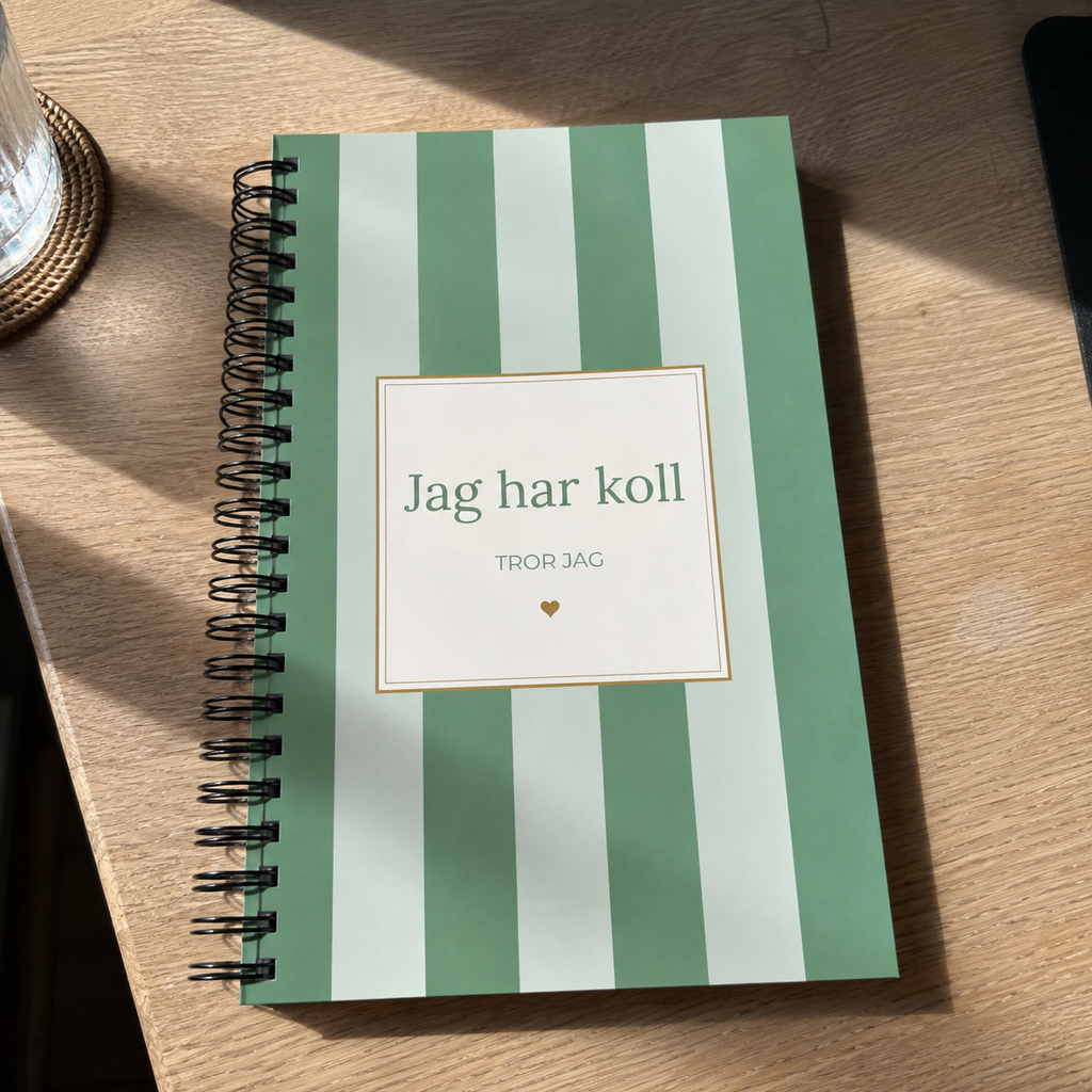 Personlig anteckningsbok till lärare med egen text – Klassisk Gul