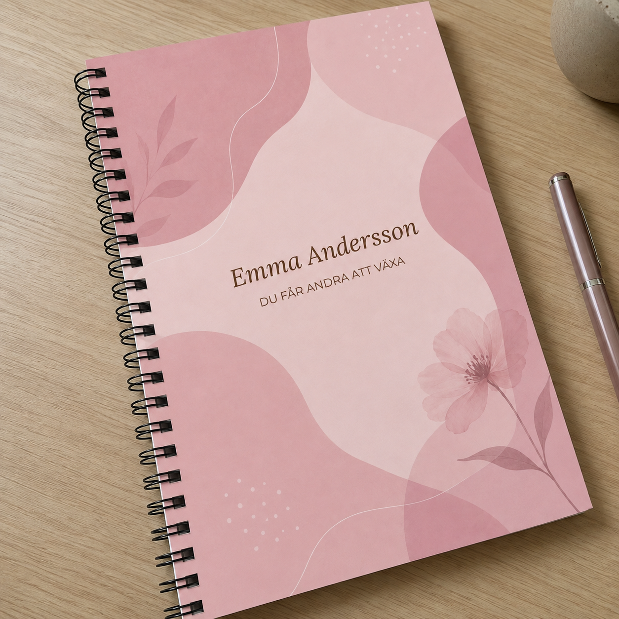 Personlig anteckningsbok med egen text – Natur Grön